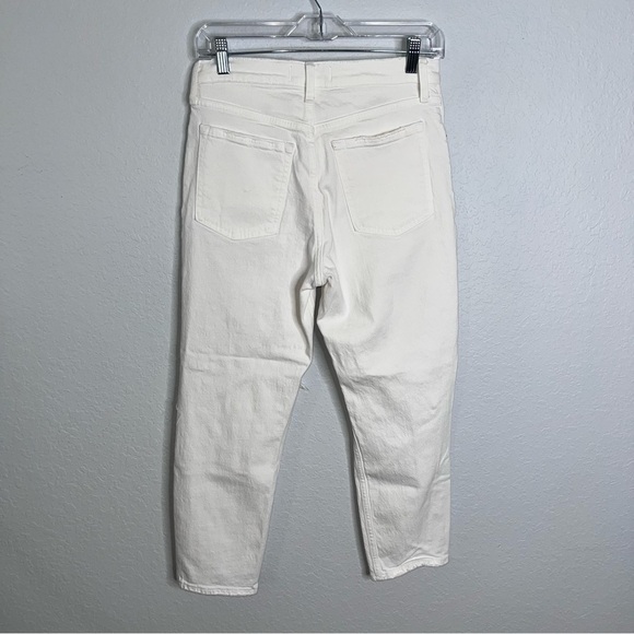 Abercrombie & Fitch Jeans Women 6 28 The mom high rise stretch White Distressed - Picture 4 of 9